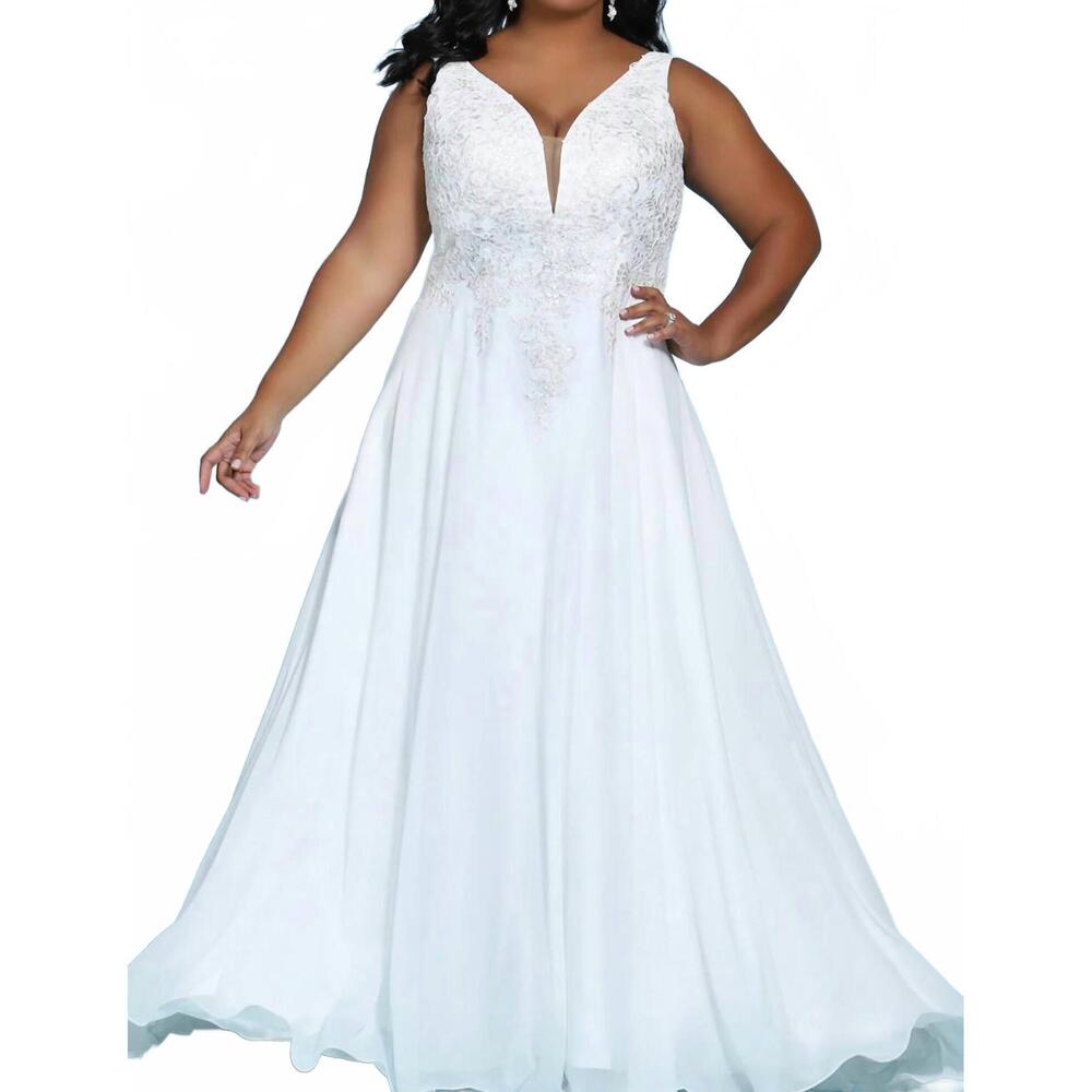 NEW SYDNEY'S CLOSET women's cashlynn wedding gown in ivory
